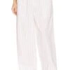 Cotton Poplin Stripe Pajama Pant Beige Stripe -Fashion Clothing Store HLSA WP32 V1