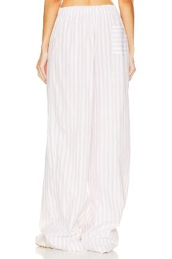 Cotton Poplin Stripe Pajama Pant Beige Stripe 8 Cotton Poplin Stripe Pajama Pant Beige Stripe -Fashion Clothing Store HLSA WP32 V3