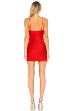 X REVOLVE Ira Mini Dress Crimson Red -Fashion Clothing Store HOOF WD201 V3