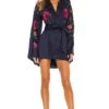 X REVOLVE Mika Kimono Mini Dress Navy -Fashion Clothing Store HOOF WD721 V1