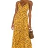X REVOLVE Toleda Maxi Dress Yellow Vine Floral 2 X REVOLVE Toleda Maxi Dress Yellow Vine Floral -Fashion Clothing Store HOOF WD747 V1