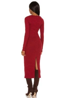 X REVOLVE Rianne Dress Red -Fashion Clothing Store HOOF WD772 V3