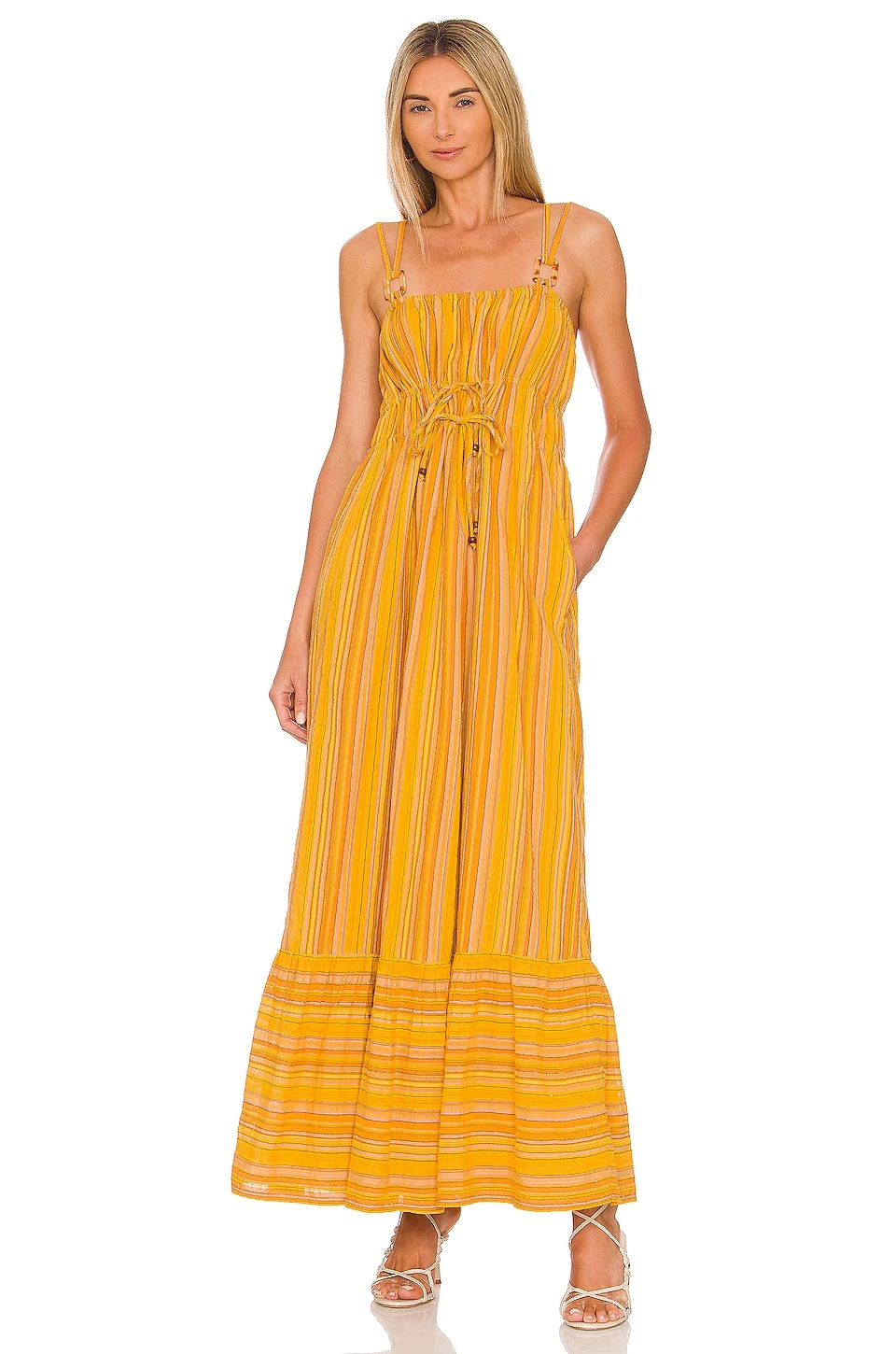 X REVOLVE Kihei Maxi Dress Yellow Stripe Multi 3 X REVOLVE Kihei Maxi Dress Yellow Stripe Multi