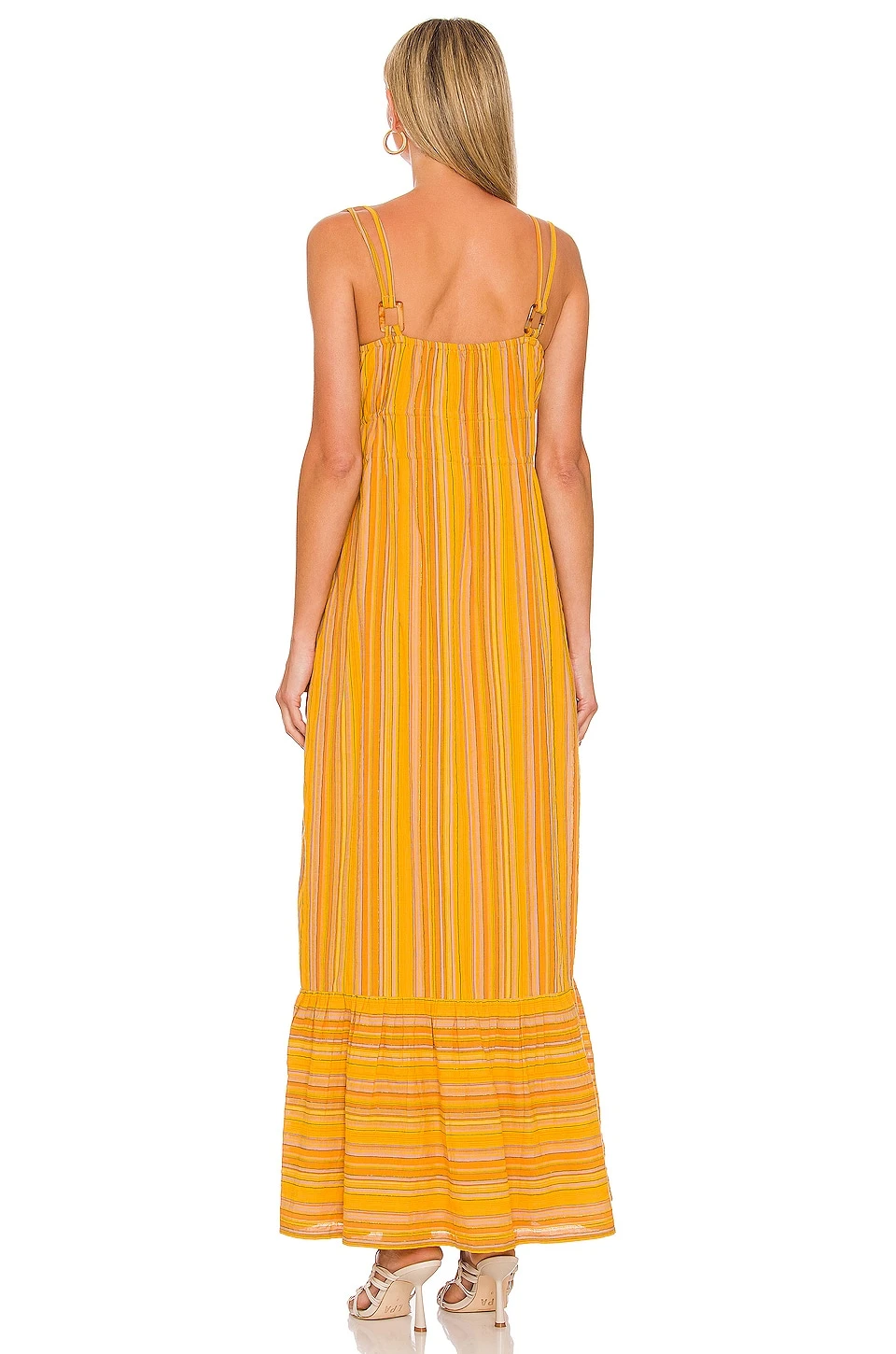 X REVOLVE Kihei Maxi Dress Yellow Stripe Multi 5 X REVOLVE Kihei Maxi Dress Yellow Stripe Multi - Image 3