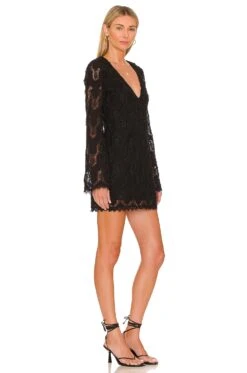 X REVOLVE Mayla Mini Dress Black -Fashion Clothing Store HOOF WD882 V2