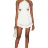 X REVOLVE Justina Mini Dress Ivory -Fashion Clothing Store HOOF WD993 V1