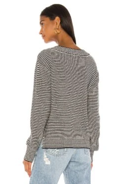 X REVOLVE Shaun Sweater Black & White Stripe -Fashion Clothing Store HOOF WK106 V3