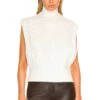 X REVOLVE Gianna Turtleneck Cable Vest Ivory -Fashion Clothing Store HOOF WK155 V1
