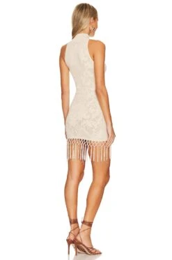 X REVOLVE Ranee Fringe Knit Tunic Oyster -Fashion Clothing Store HOOF WS692 V3