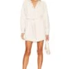 Oversized Shirt Dress Great Egret 2 Oversized Shirt Dress Great Egret -Fashion Clothing Store HUDSON WD14 V1