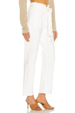 Remi High Rise Paperbag Straight White -Fashion Clothing Store HUDSON WJ1160 V2
