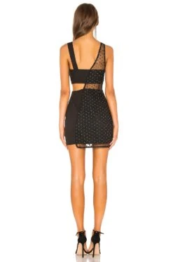 Laeticia Mini Dress Silver Dots -Fashion Clothing Store HURR WD194 V3