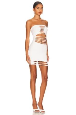 Morgan Mini Dress White -Fashion Clothing Store HURR WD602 V2