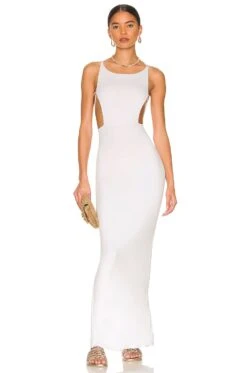 Tamri Maxi String Back Dress White -Fashion Clothing Store INDA WD789 V2