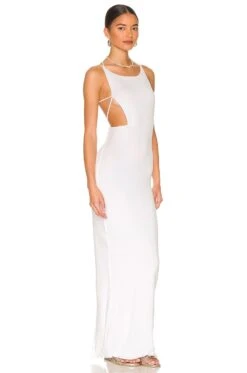 Tamri Maxi String Back Dress White -Fashion Clothing Store INDA WD789 V3