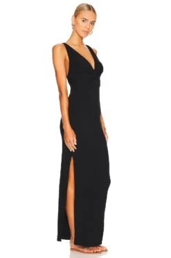 Mystery Seamless Maxi Dress Black -Fashion Clothing Store INDA WD828 V2