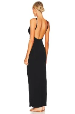 Mystery Seamless Maxi Dress Black -Fashion Clothing Store INDA WD828 V3