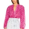 Isabel Marant Etoile Salika Blouse Fuchsia -Fashion Clothing Store ISAR WS100 V1