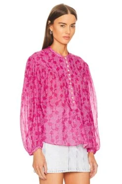 Isabel Marant Etoile Salika Blouse Fuchsia -Fashion Clothing Store ISAR WS100 V3