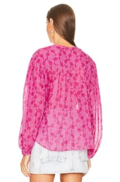 Isabel Marant Etoile Salika Blouse Fuchsia -Fashion Clothing Store ISAR WS100 V4