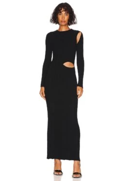 Galan Swarowski Dress Black