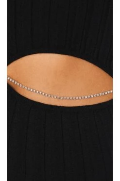 Galan Swarowski Dress Black -Fashion Clothing Store ITMR WD21 V5