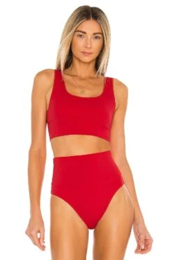 It's Now Cool Contour Crop Bikini Top Red -Fashion Clothing Store ITSR WX39 V1 1
