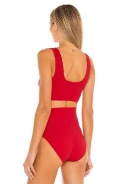 It's Now Cool Contour Crop Bikini Top Red -Fashion Clothing Store ITSR WX39 V3