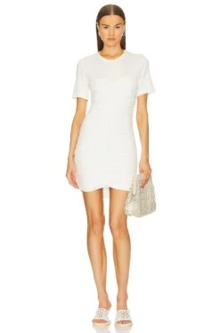 Jaslene Mini T Shirt Dress White