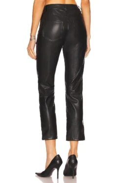 River Leather High Rise Pants Black -Fashion Clothing Store JDAR WP29 V3