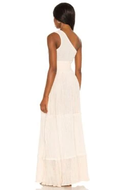 Iberian Maxi Dress Natural -Fashion Clothing Store JENS WD507 V3