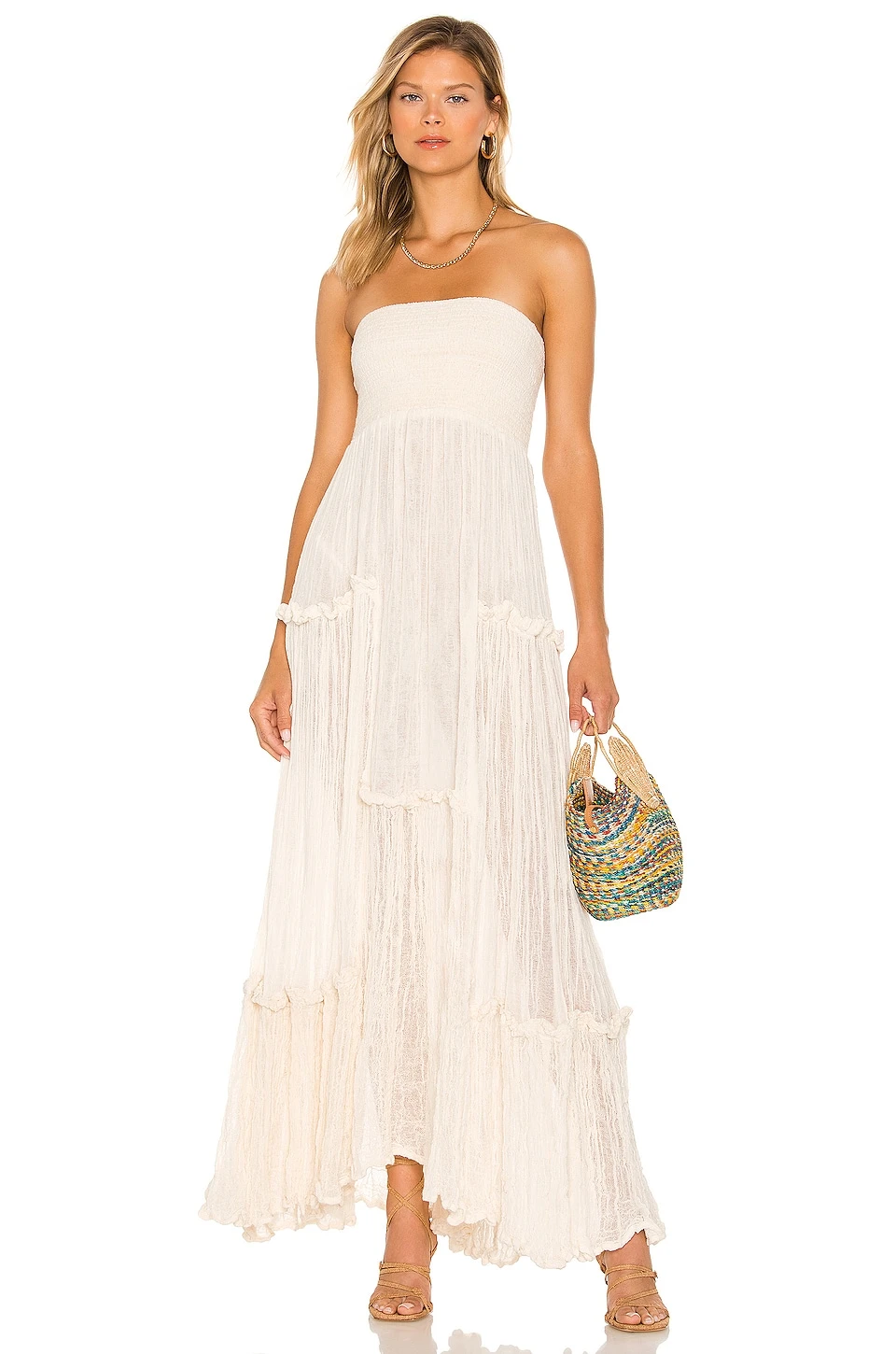 Lavender Fields Maxi Dress Gauze Natural 3 Lavender Fields Maxi Dress Gauze Natural