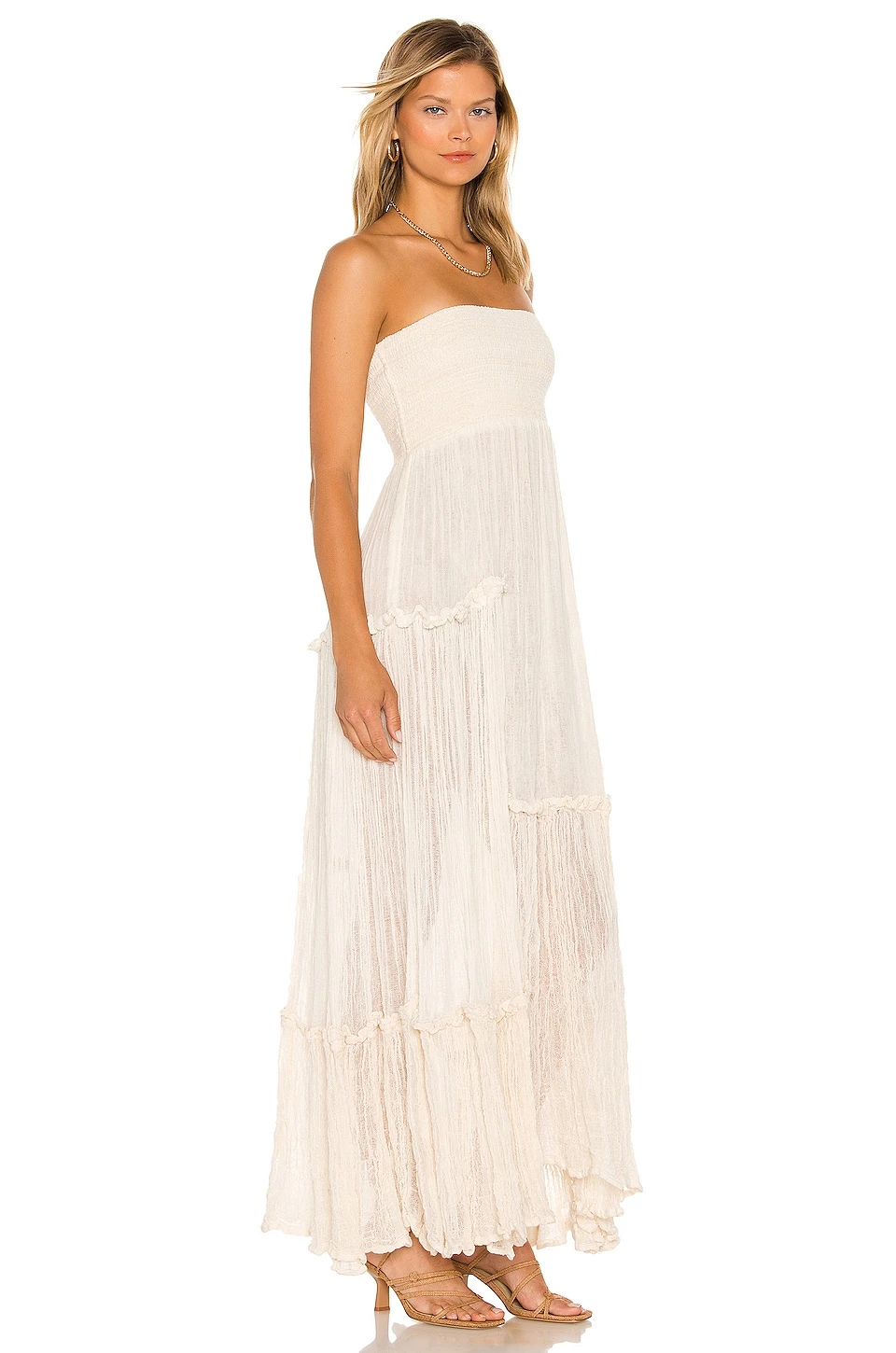 Lavender Fields Maxi Dress Gauze Natural 4 Lavender Fields Maxi Dress Gauze Natural - Image 2