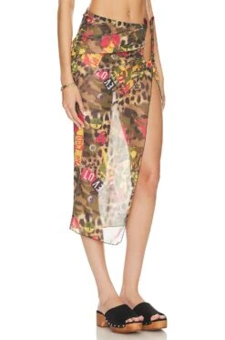 Jaded London Untamed Midi Beach Skirt Multi -Fashion Clothing Store JLON WQ3 V2