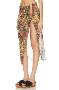 Jaded London Untamed Midi Beach Skirt Multi -Fashion Clothing Store JLON WQ3 V3