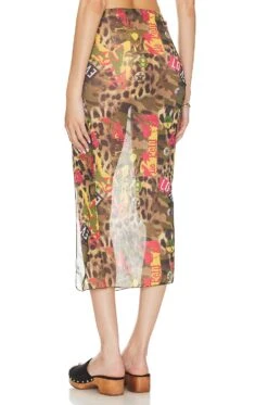 Jaded London Untamed Midi Beach Skirt Multi -Fashion Clothing Store JLON WQ3 V4