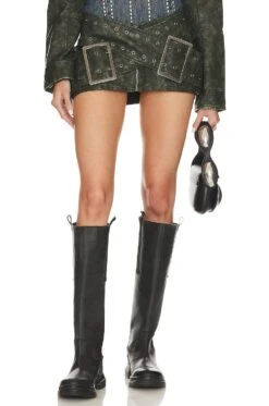 Jaded London Assassin Micro Mini Skirt Charcoal