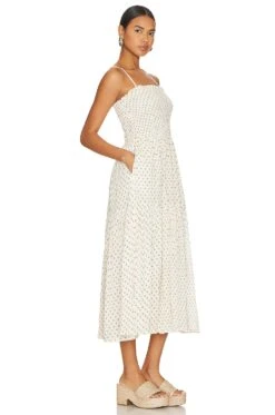 Joie Lesse Midi Dress Porcelain Multi 7 Joie Lesse Midi Dress Porcelain Multi -Fashion Clothing Store JOIE WD579 V2