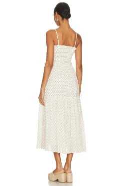 Joie Lesse Midi Dress Porcelain Multi 8 Joie Lesse Midi Dress Porcelain Multi -Fashion Clothing Store JOIE WD579 V3