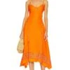 Valeria Handkerchief Midi Dress Tangelo 1 Valeria Handkerchief Midi Dress Tangelo -Fashion Clothing Store JSKI WD252 V1