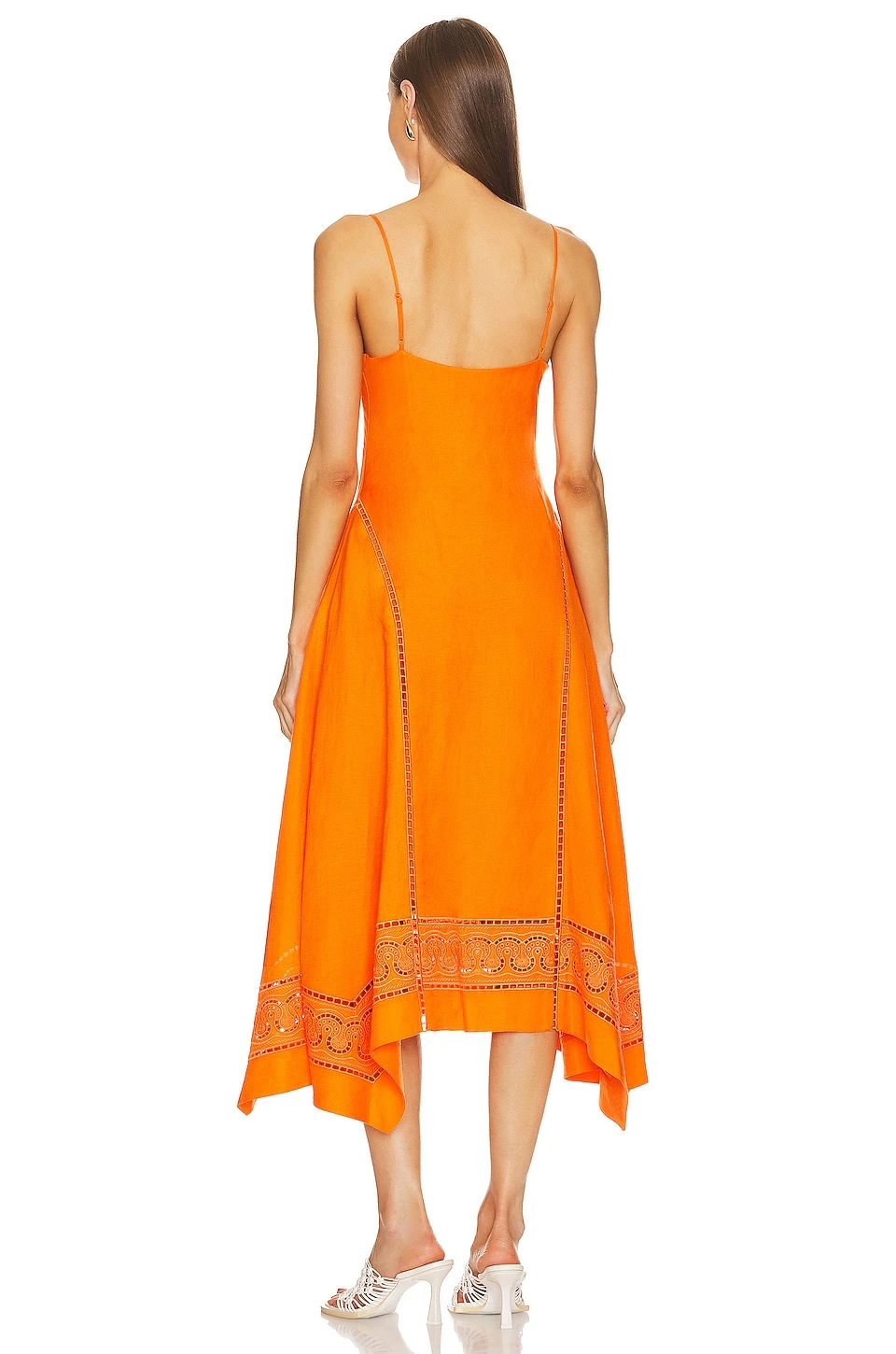 Valeria Handkerchief Midi Dress Tangelo 5 Valeria Handkerchief Midi Dress Tangelo - Image 3