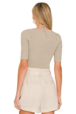 Brynne Compact Rib Halter Tie Top Rosemary -Fashion Clothing Store JSKI WS128 V3