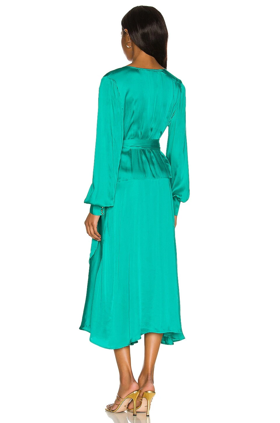 Noelle Wrap Dress Emerald 5 Noelle Wrap Dress Emerald - Image 3