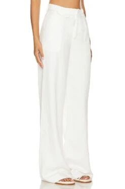 Renata Solid Pants White 7 Renata Solid Pants White -Fashion Clothing Store KARI WP33 V2