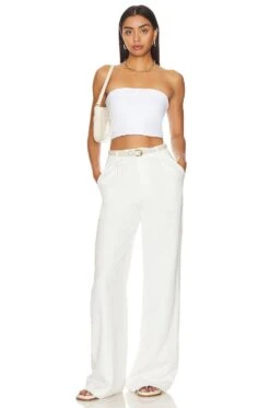 Renata Solid Pants White 9 Renata Solid Pants White -Fashion Clothing Store KARI WP33 V4
