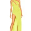X REVOLVE A Cut Above Gown Green Chartreuse -Fashion Clothing Store KATR WD169 V1