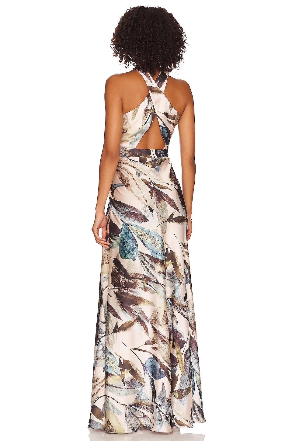 VESTIDO LARGO ASHER Teal Foliage 5 VESTIDO LARGO ASHER Teal Foliage - Image 3