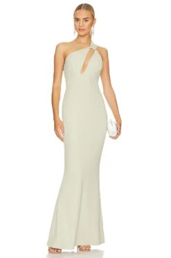 Edgy Dress Sage -Fashion Clothing Store KATR WD303 V1 1