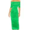 Sequoia Off Shoulder Dress Grass Green -Fashion Clothing Store LAGR WD161 V1