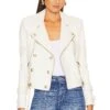 Billie Belted Leather Jacket Ivory -Fashion Clothing Store LAGR WO170 V1